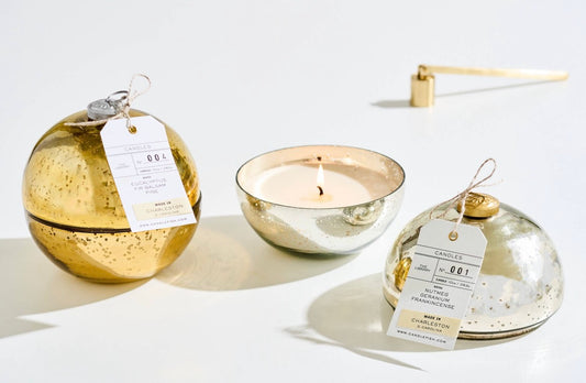 Holiday Ornament Candle (Gold)